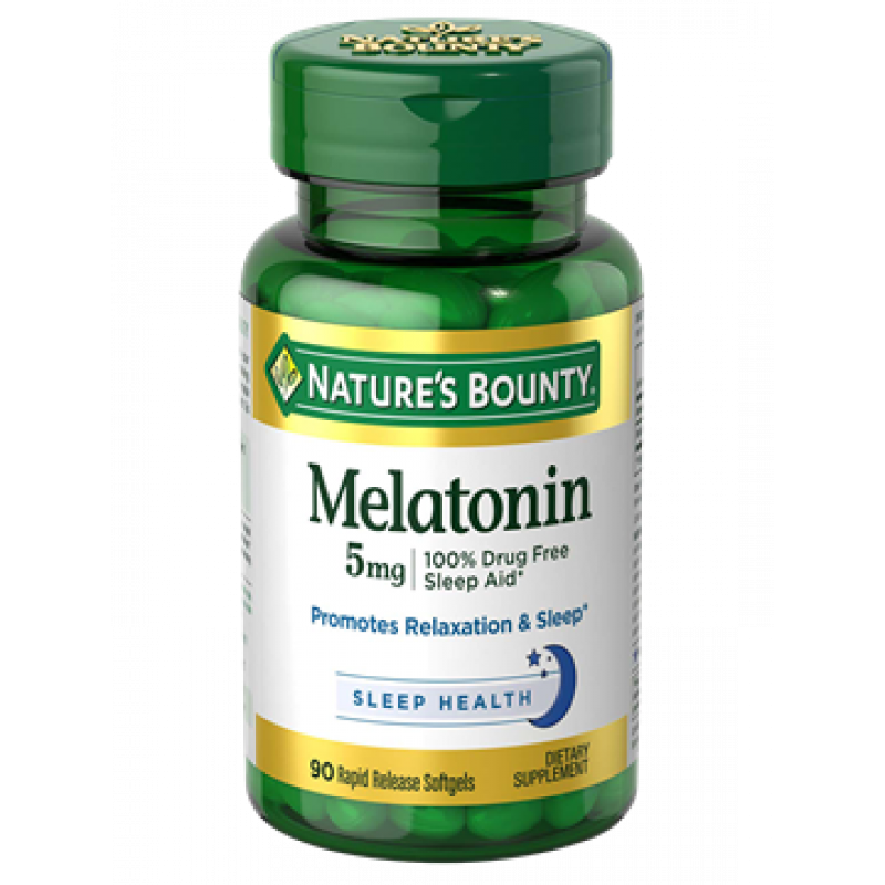 Nature's Bounty, Melatonin, 5 mg, 90 Rapid Release Softgels