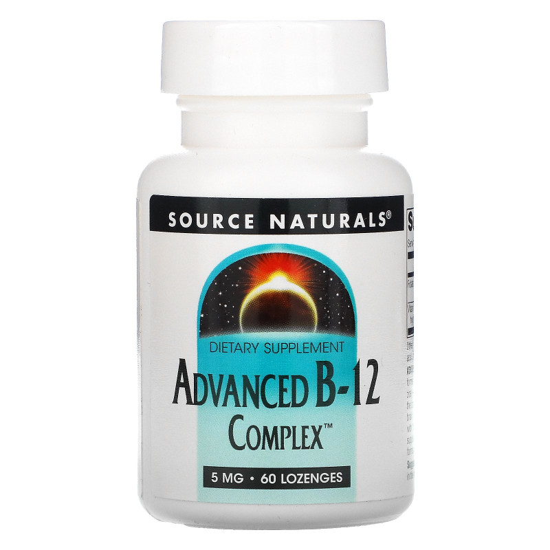 Source Naturals, Улучшенный комплекс B-12, 5 мг, 60 таблеток