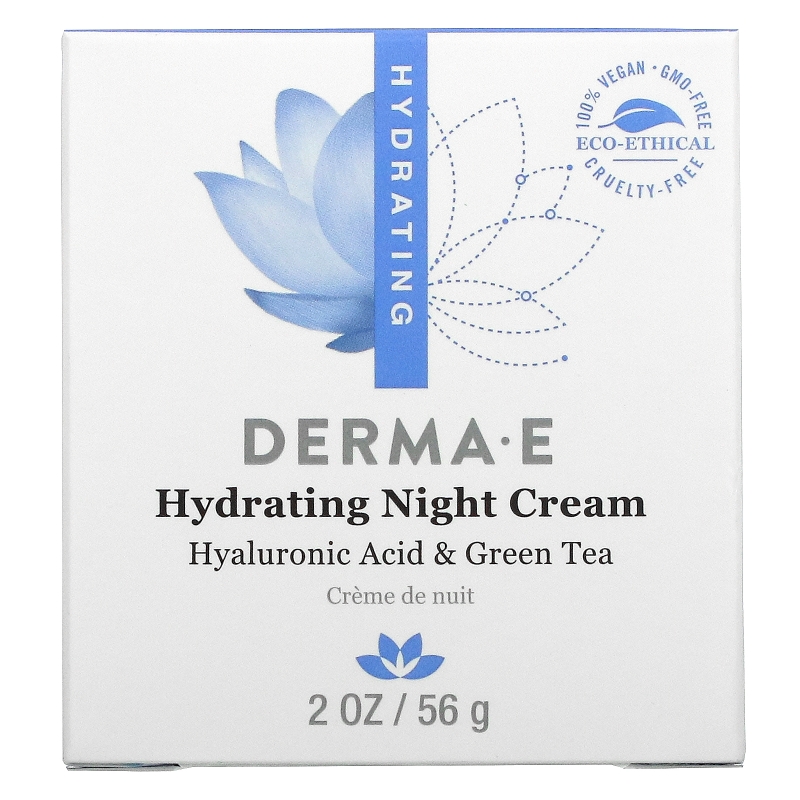 Derma E, Увлажняющий ночной крем, 2 унции (56 г)