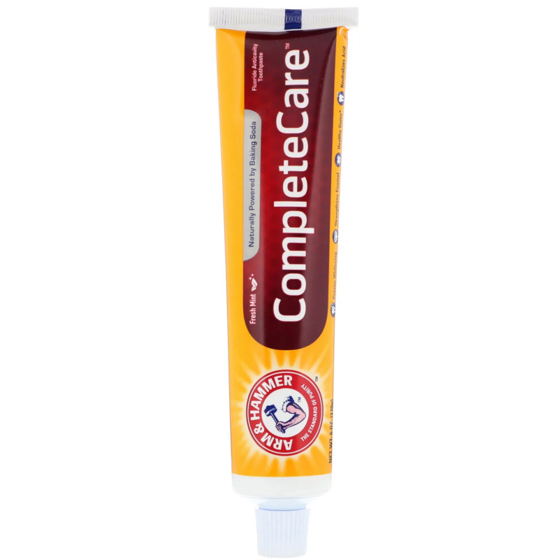 Arm & Hammer, Complete Care, Baking Soda & Peroxide Toothpaste, Plus Whitening with Stain Defense, 6.0 oz (170 g)