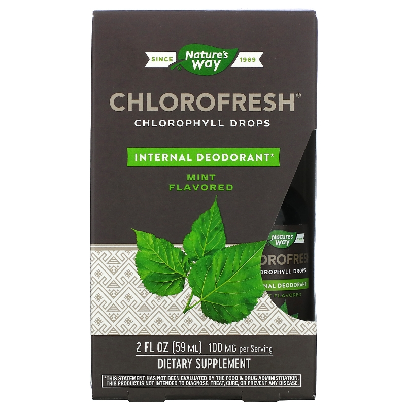 Nature's Way, Chlorofresh, капли с хлорофиллом, с мятным вкусом, 2 ж. унц. (59 мл)