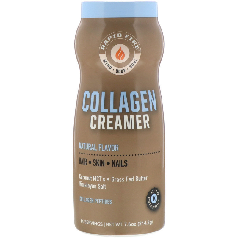 RAPIDFIRE, Collagen Creamer, Natural Flavor, 7.6 oz (214.2 g)