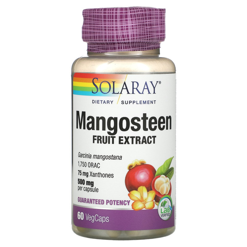 Solaray, Mangosteen Extract, 500 mg, 60 Vegetarian Capsules