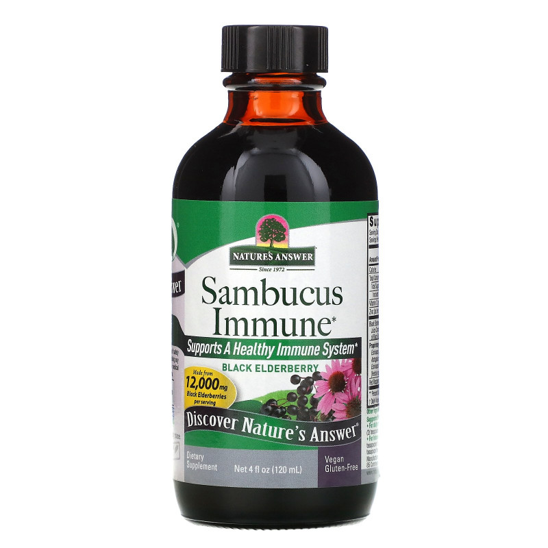 Nature's Answer, Sambucus Immune, черная бузина для иммунитета, 5000 мг, 4 жидких унции (120 мл)