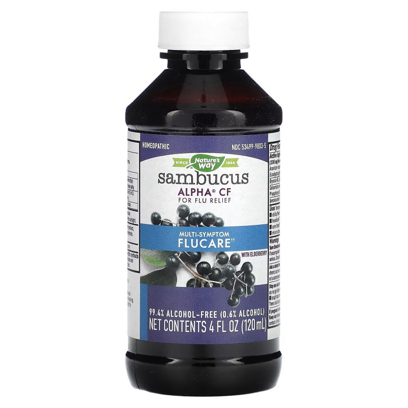 Nature's Way, Sambucus, Alpha CF, Multi-Symptom Flucare, With Elderberry, 4 fl oz (120 ml)