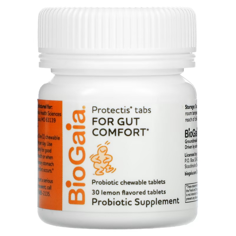 BioGaia, ProTectis, Digestive Health, Probiotic Supplement, 30 Chewable Tablets