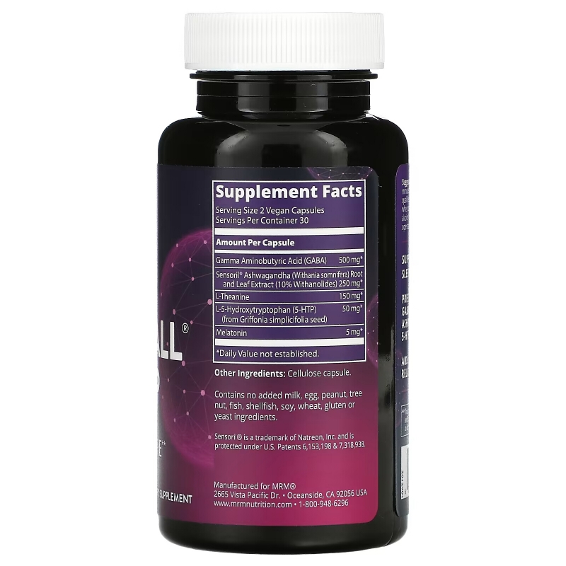 MRM Nutrition, Relax-All Sleep, 60 Vegan Capsules