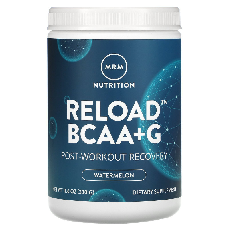 MRM BCAA + G Reload восстановление после тренировки арбуз 116 унций (330 г)