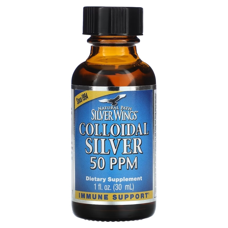 Natural Path Silver Wings, Colloidal Silver Vertical Spray, 50 PPM, 1 fl oz (30 ml)