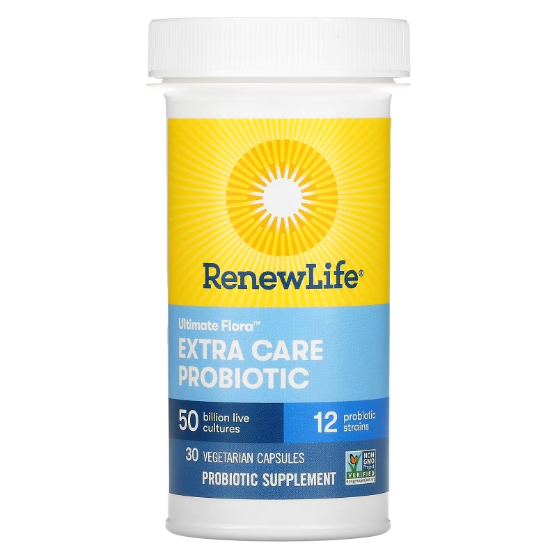 Renew Life, Extra Care, Ultimate Flora Probiotic, 50 Billion Live Cultures, 30 Vegetarian Capsules