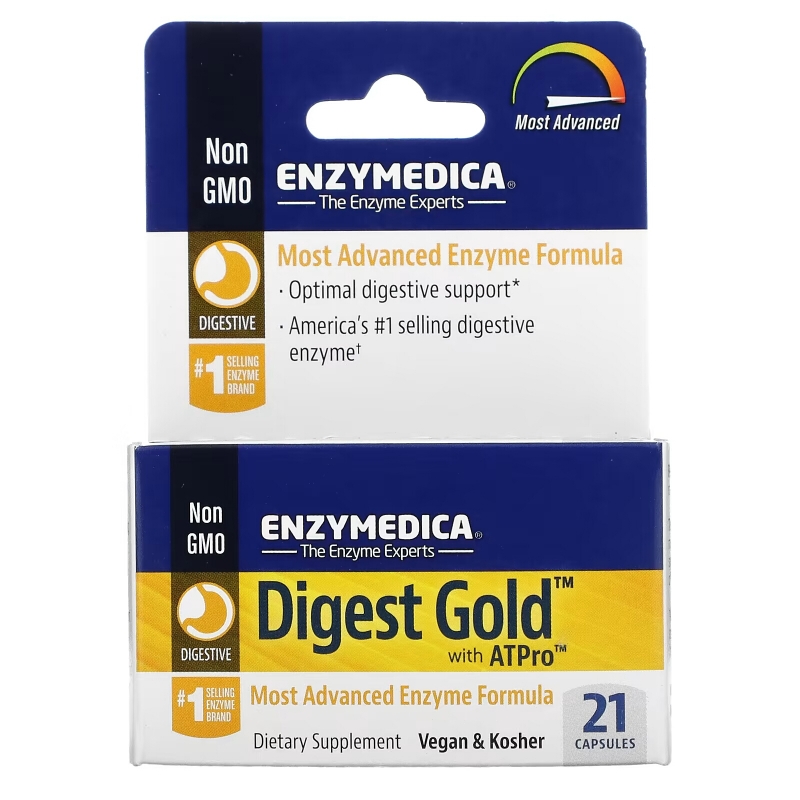 Enzymedica, Digest Gold с ATPro, 21 капсула