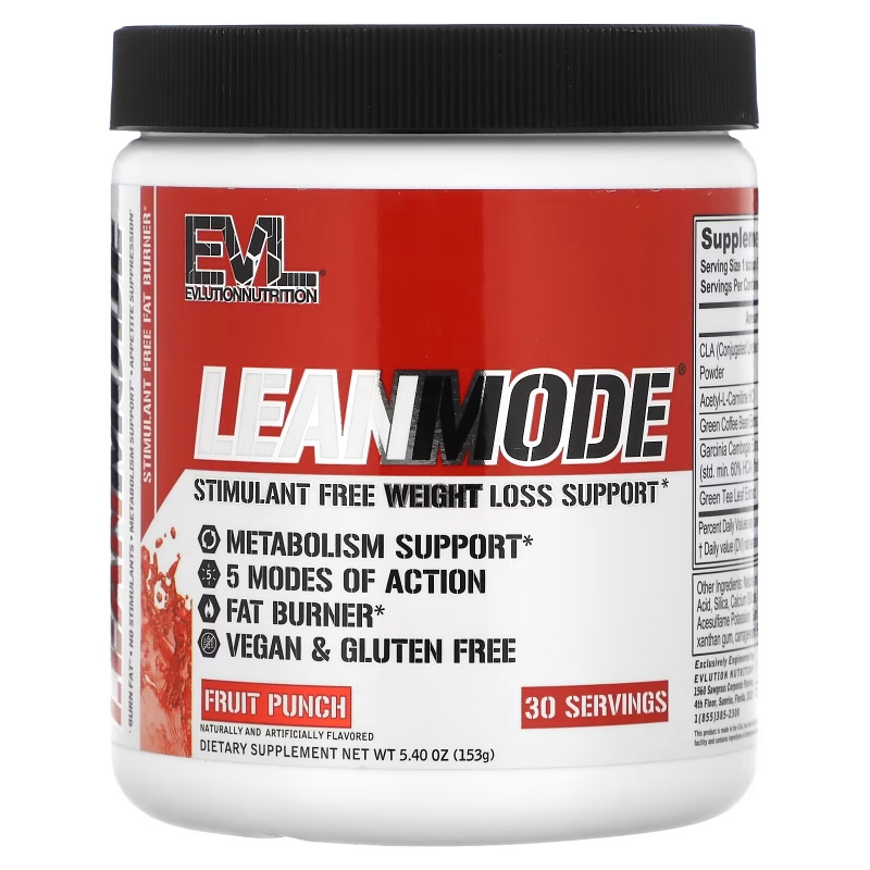 EVLution Nutrition, LeanMode, Фруктовый Пунш, 5,4 унции (153 г)