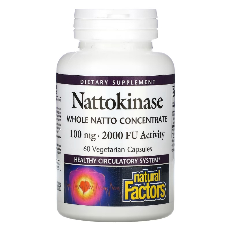 Natural Factors, Nattokinase, 100 mg, 60 Vegetarian Capsules