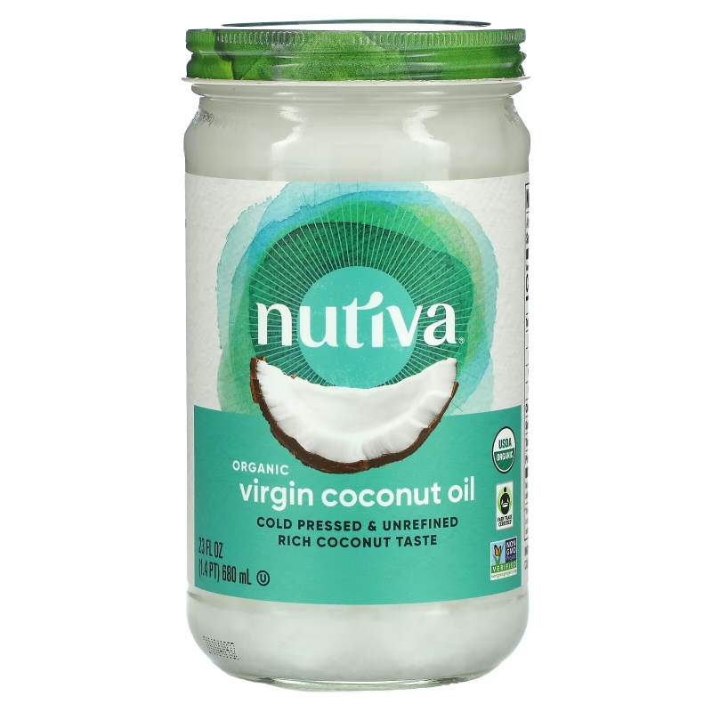 Nutiva, Organic Virgin Coconut Oil, 23 fl oz (680 ml)