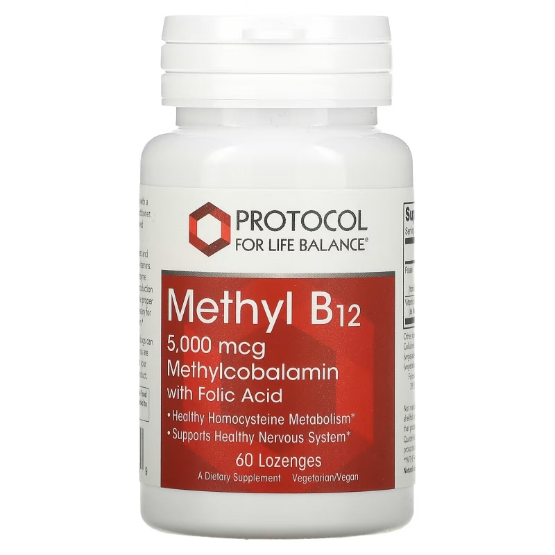 Protocol for Life Balance, Methyl B12, 5,000 mcg, 60 Lozenges