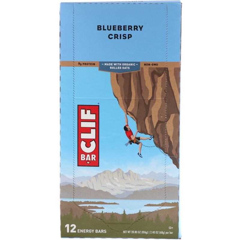 Clif Bar, Energy Bar, Blueberry Crisp, 12 Bars, 2.40 oz (68 g) Each