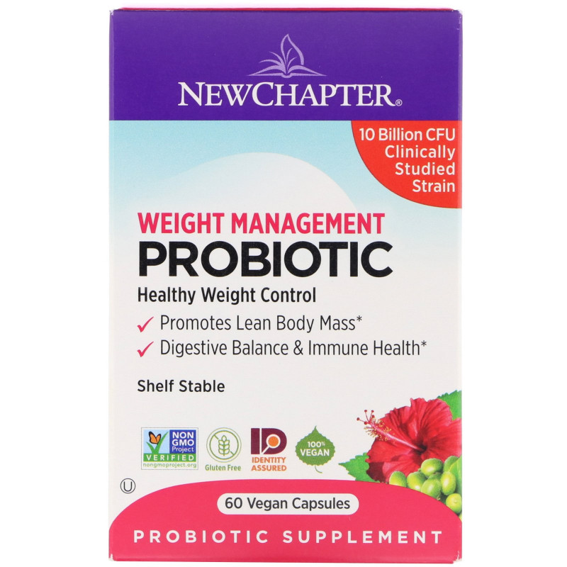 New Chapter, Weight Management Probiotic, 10 Billion CFU, 60 Vegan Capsules