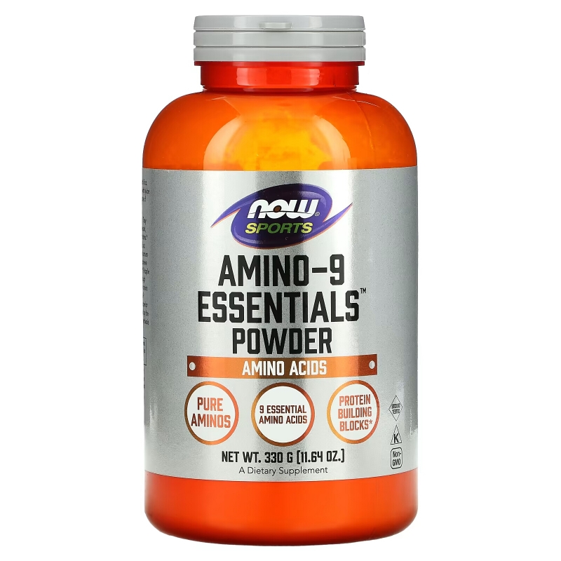 Now Foods, Sports, порошок Amino-9 Essentials, 11,64 унции (330 г)