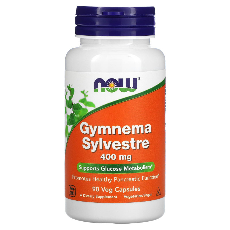 Now Foods Экстракт Джимнема Сильвестра (Gymnema Sylvestre) 400 мг 90 вегетарианских капсул