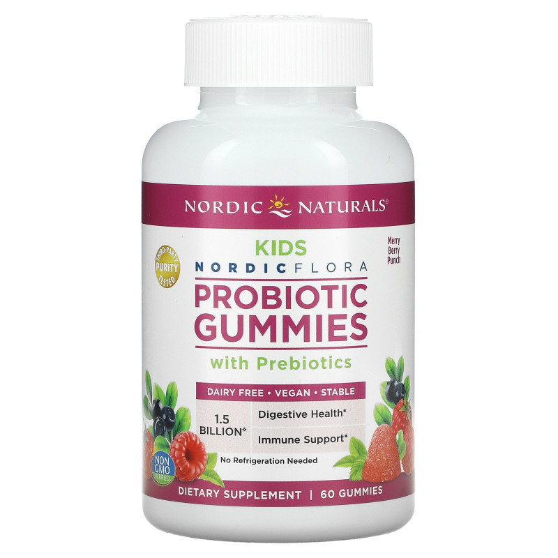 Nordic Naturals, Probiotic Gummies, Kids, Merry Berry Punch, 60 Gummies