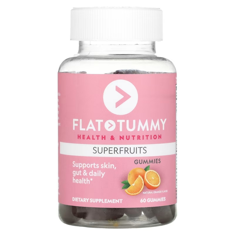 Flat Tummy, Superfruits, Natural Orange, 60 Gummies