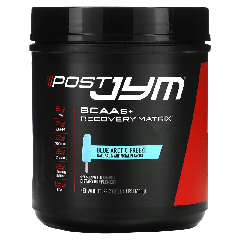 JYM Supplement Science, BCAAs + Recovery Matrix, Blue Artic Freeze, 22.2 oz (630 g)