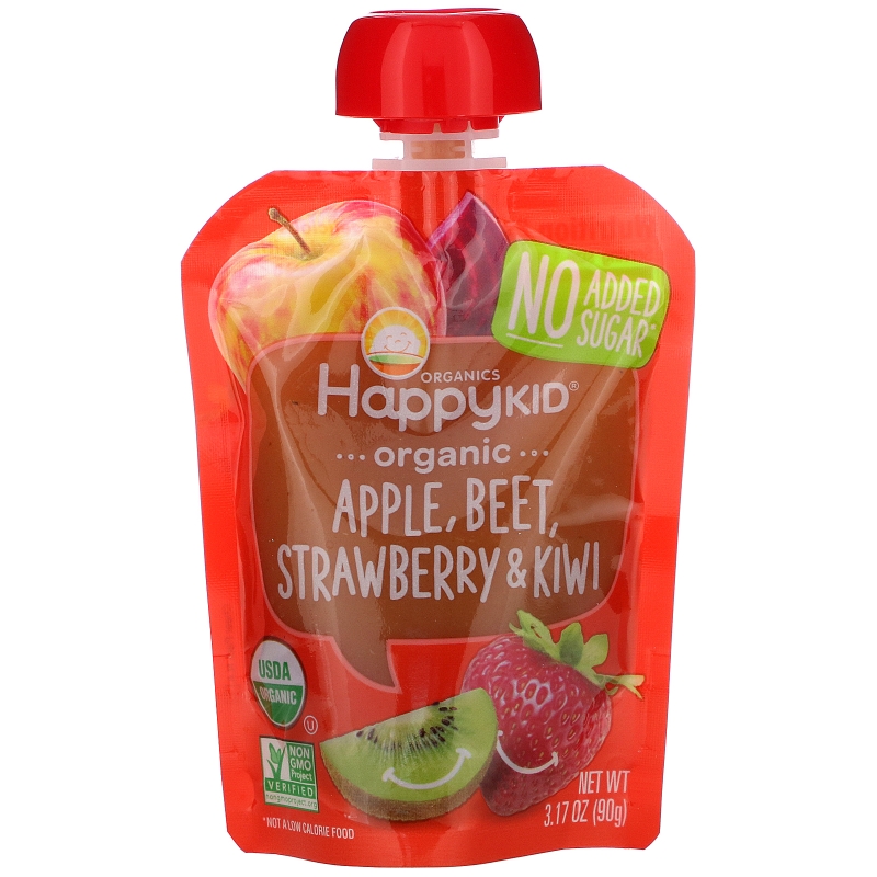 Nurture Inc. (Happy Baby), Happy Squeeze, Organic Superfoods, Twist, Organic  Apple, Beet, Strawberry & Kiwi, 4 Pouches, 3.17 oz (90 g) Each