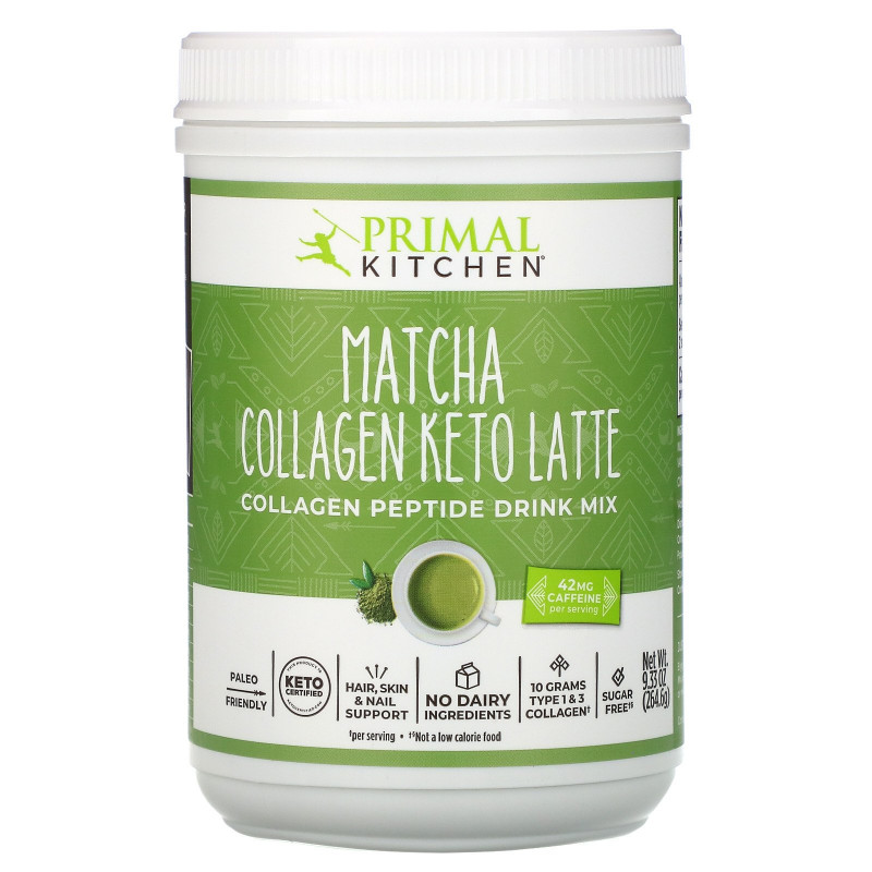 Primal Kitchen, Collagen Keto Latte, Matcha, 9.33 oz (264.6 g)