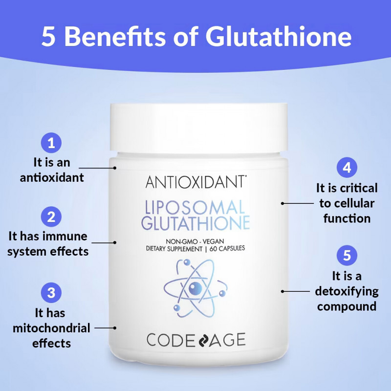 Codeage, Antioxidant, Liposomal Glutathione, 60 Capsules