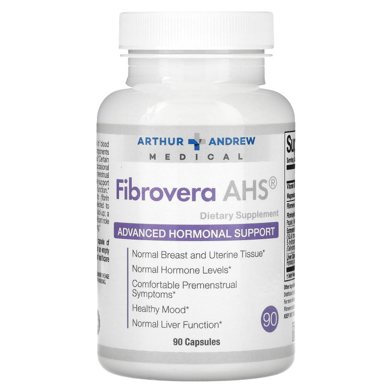 Arthur Andrew Medical, FibroVera AHS, улучшенная поддержка гормонов 90 капсул