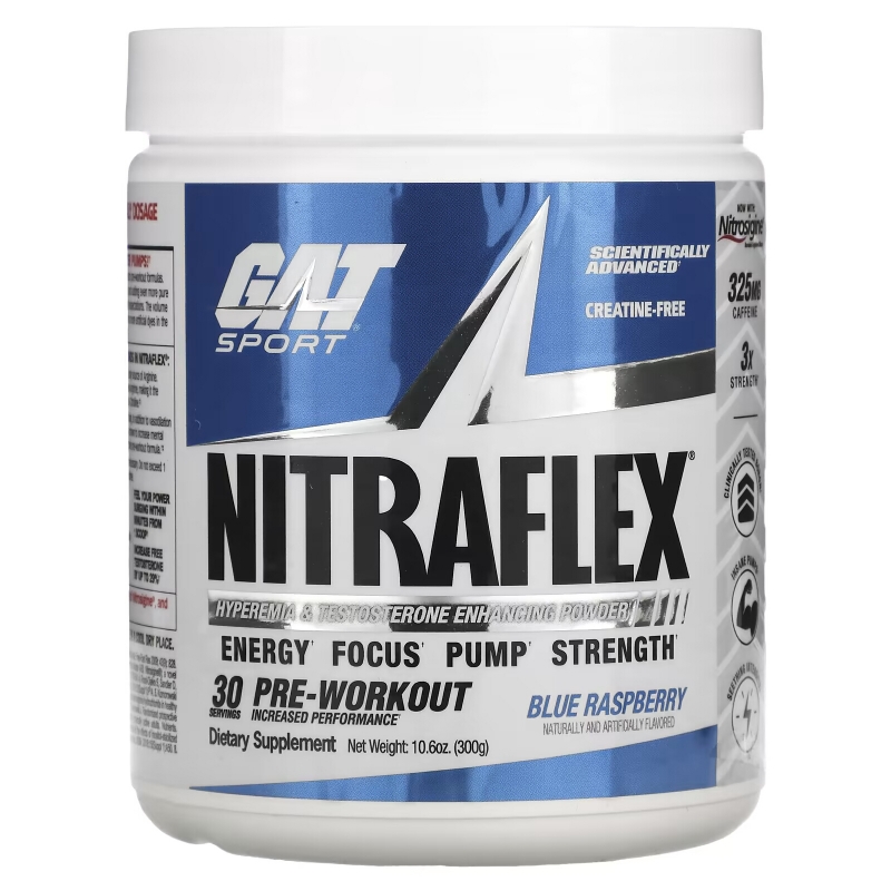 GAT Nitraflex Blue Raspberry 10.6 oz (300 g)