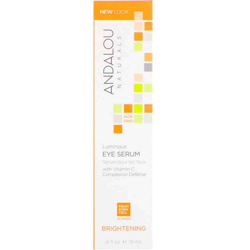 Andalou Naturals Luminous Eye Serum Сыворотка для век, для осветления и омоложения кожи,6 унций (18 мл)