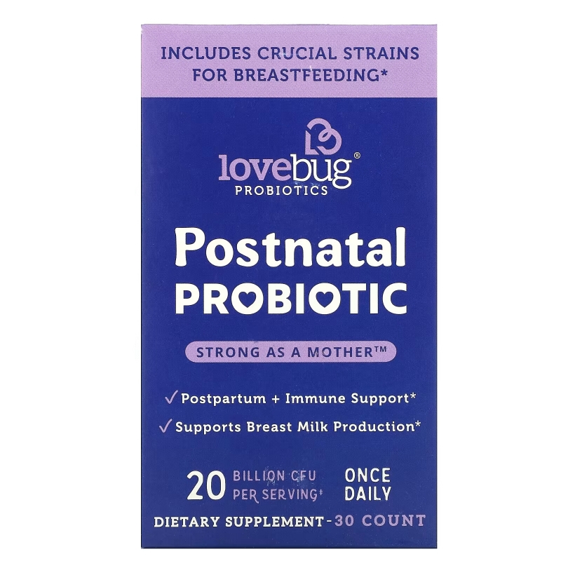 LoveBug Probiotics, Postnatal Probiotic, 20 Billion CFU, 30 Count