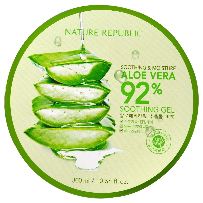 Nature Republic, Soothing & Moisture Aloe Vera 92% Soothing Gel, 10.56 fl oz (300 ml)