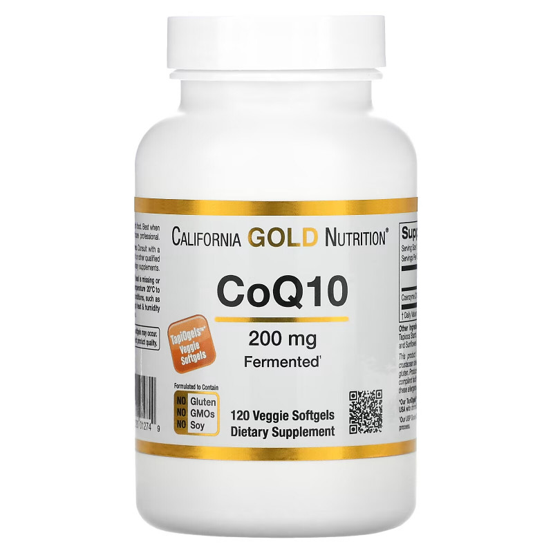 California Gold Nutrition, CoQ10, 200 mg, 120 Veggie Softgels